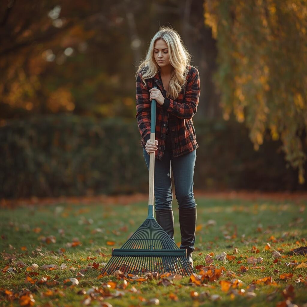 Spring yard cleanup on a home property in the Chippewa Valley Wisconsin